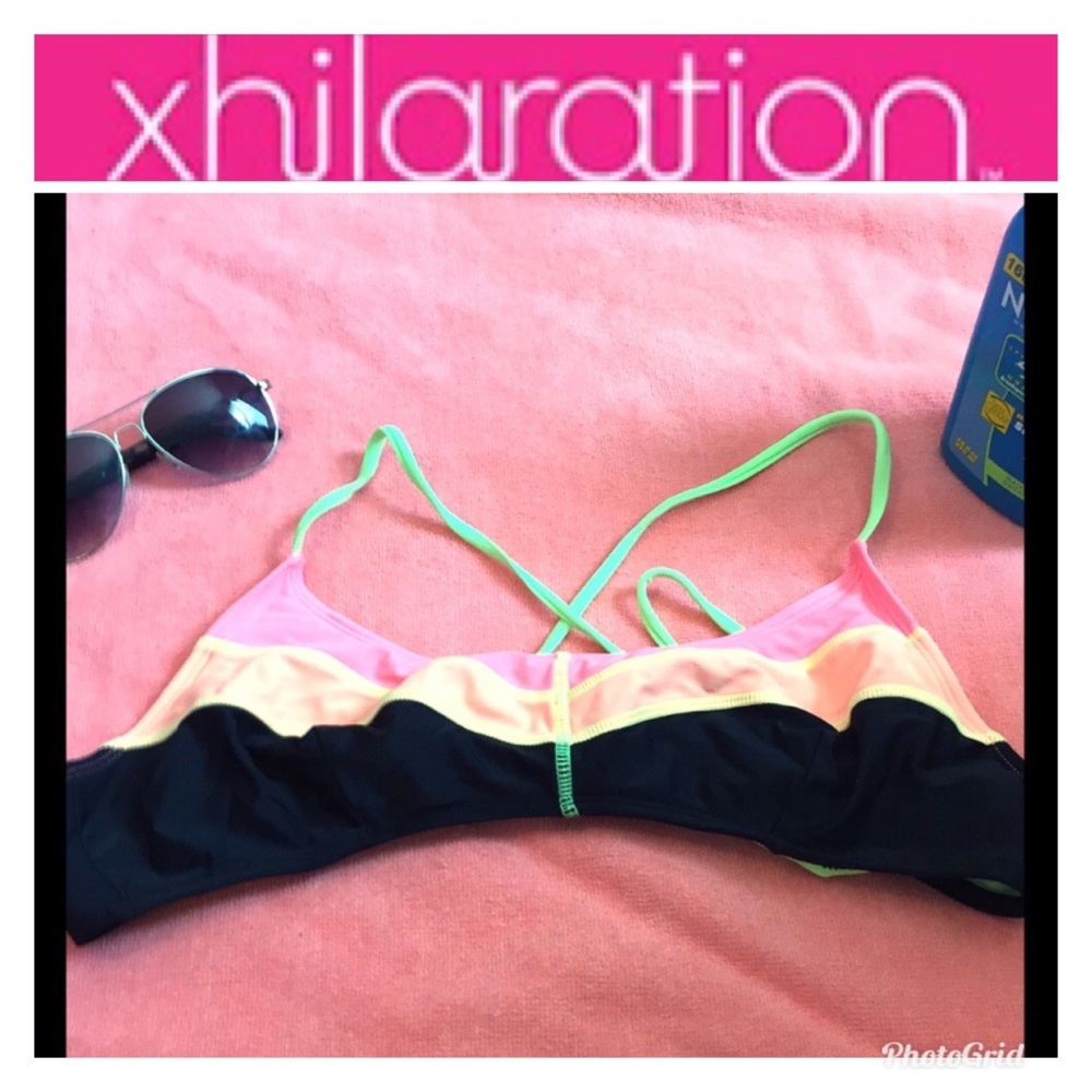 Xhilaratjing Black cross cross bikini top Sz xl